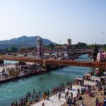 Winter in Haridwar with Ganga Aarti at Har Ki Pauri during December evening